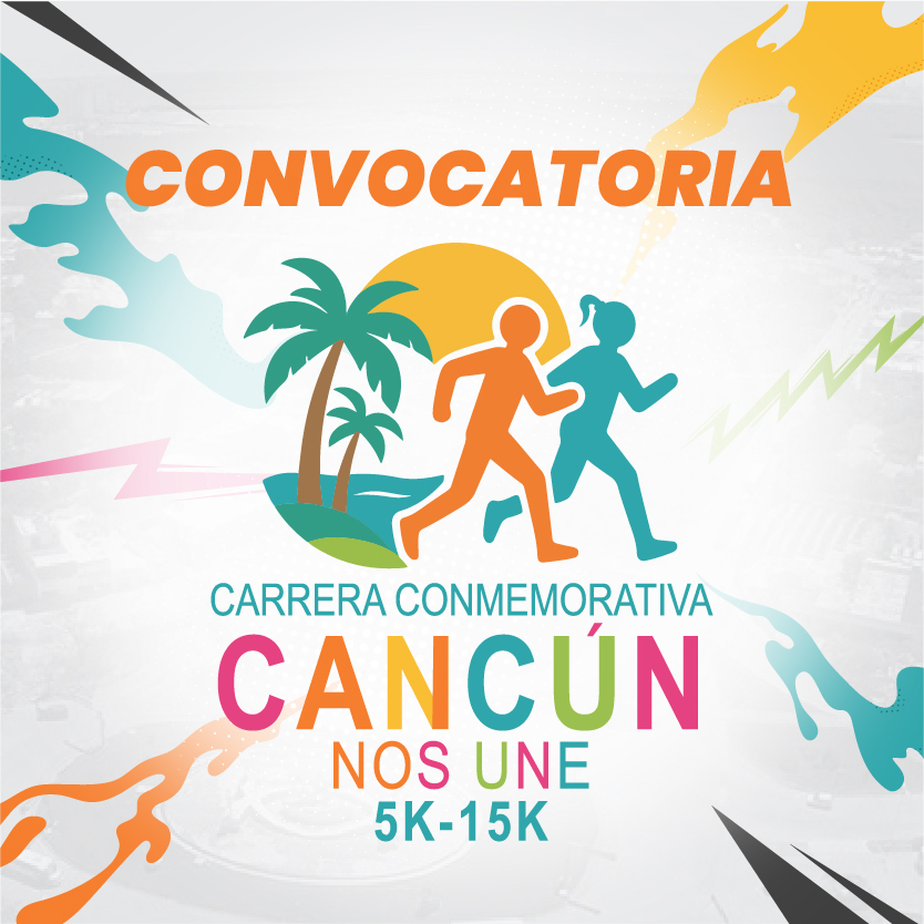 Flyer Carrera Conmemorativa Cancún Nos Une